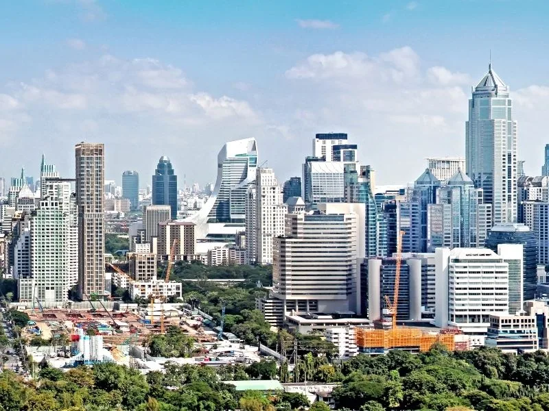 Bangkok City Cityscape, Panorama Downtown of Bangkok_Thailand Super Saver