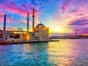 Getaway of Istanbul_Ortakoy Istanbul Landscape, Ortakoy Mosque and Bosphorus Bridge_Turkey