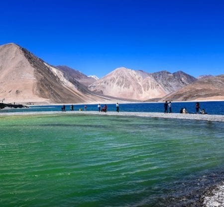 Ladakh_Pangong Lake Ladakh one of the high altitude Lakes in the World, India