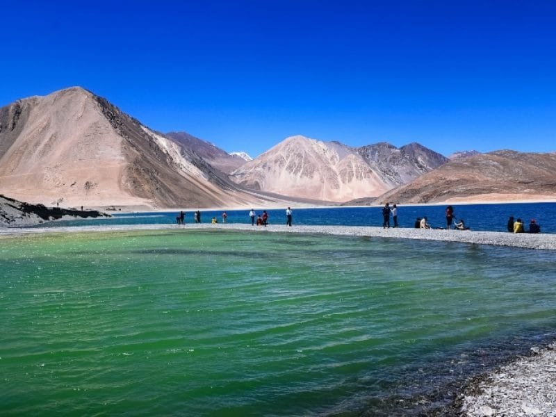 Ladakh_Pangong Lake Ladakh one of the high altitude Lakes in the World, India