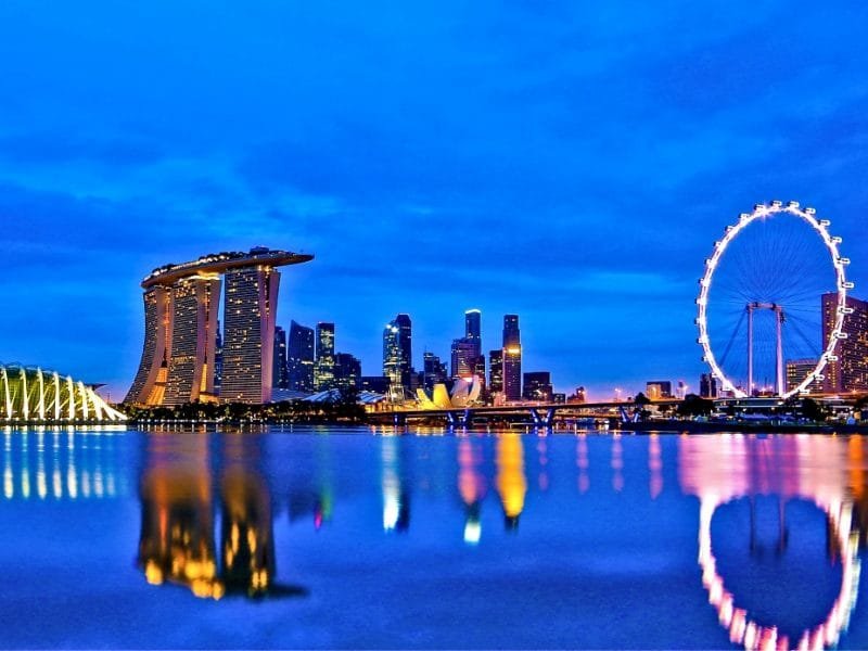 Singapore Skyline at Dusk_Singapore and Kuala Lumpur Ideal Tour