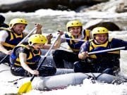 Happy People with Guide Whitewater rafting and Rowing on River_Bhote Koshi River Rafting of 2 Days