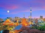 Visit Tokyo_Skyline with Senso-ji Temple and Tokyo Skytree at Twilight in Japan
