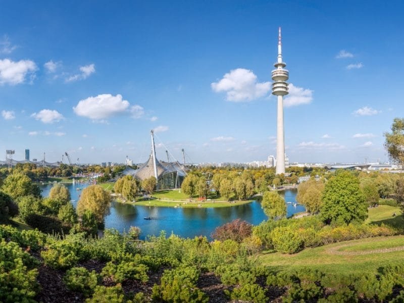 Taste of Europe_View over Olympia Park with Tower at Munich, Bavaria, Germany
