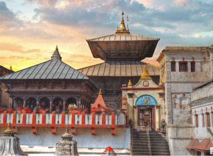 Votive Temples and Shrines in a row at Pashupatinath Temple, KAthmandu_Family Tour in Nepal